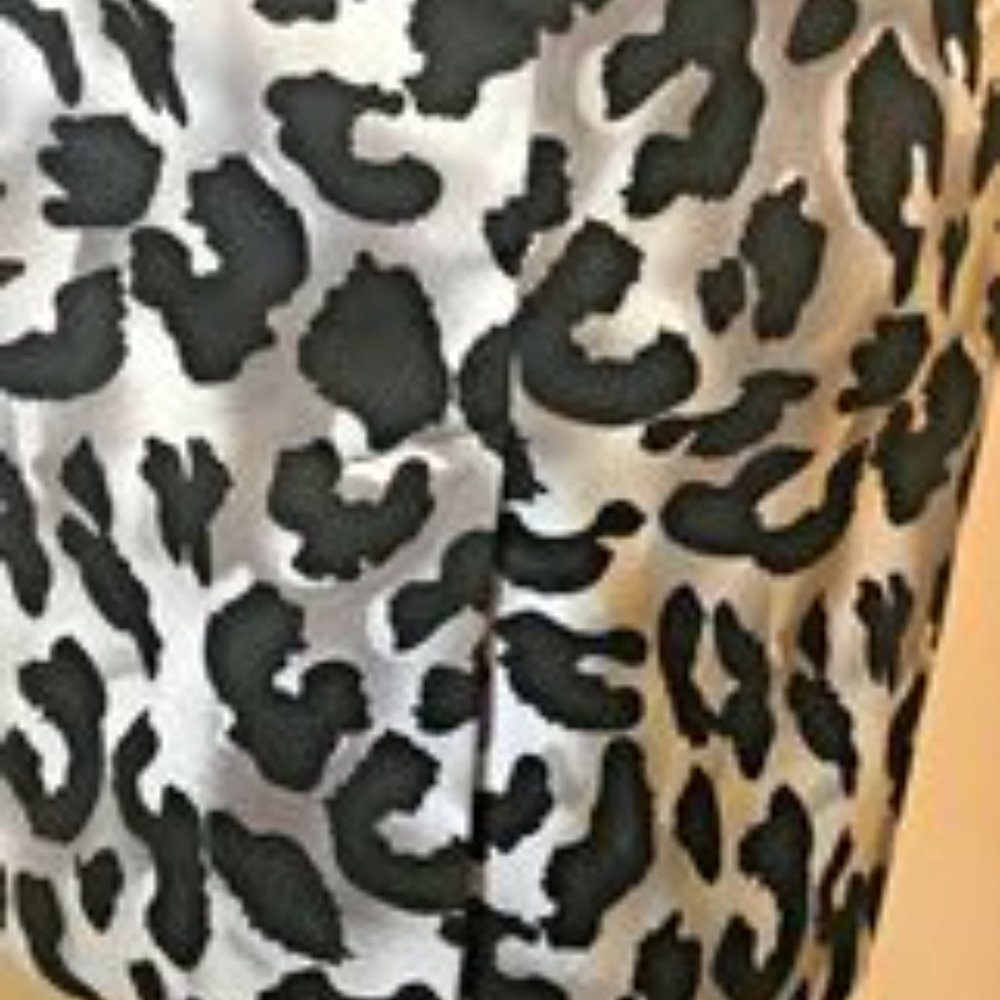 Cache Leopard Print Cotton Blend Lined Straight S… - image 7
